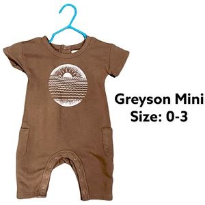 Greyson Mini size 0-3 baby boy romper